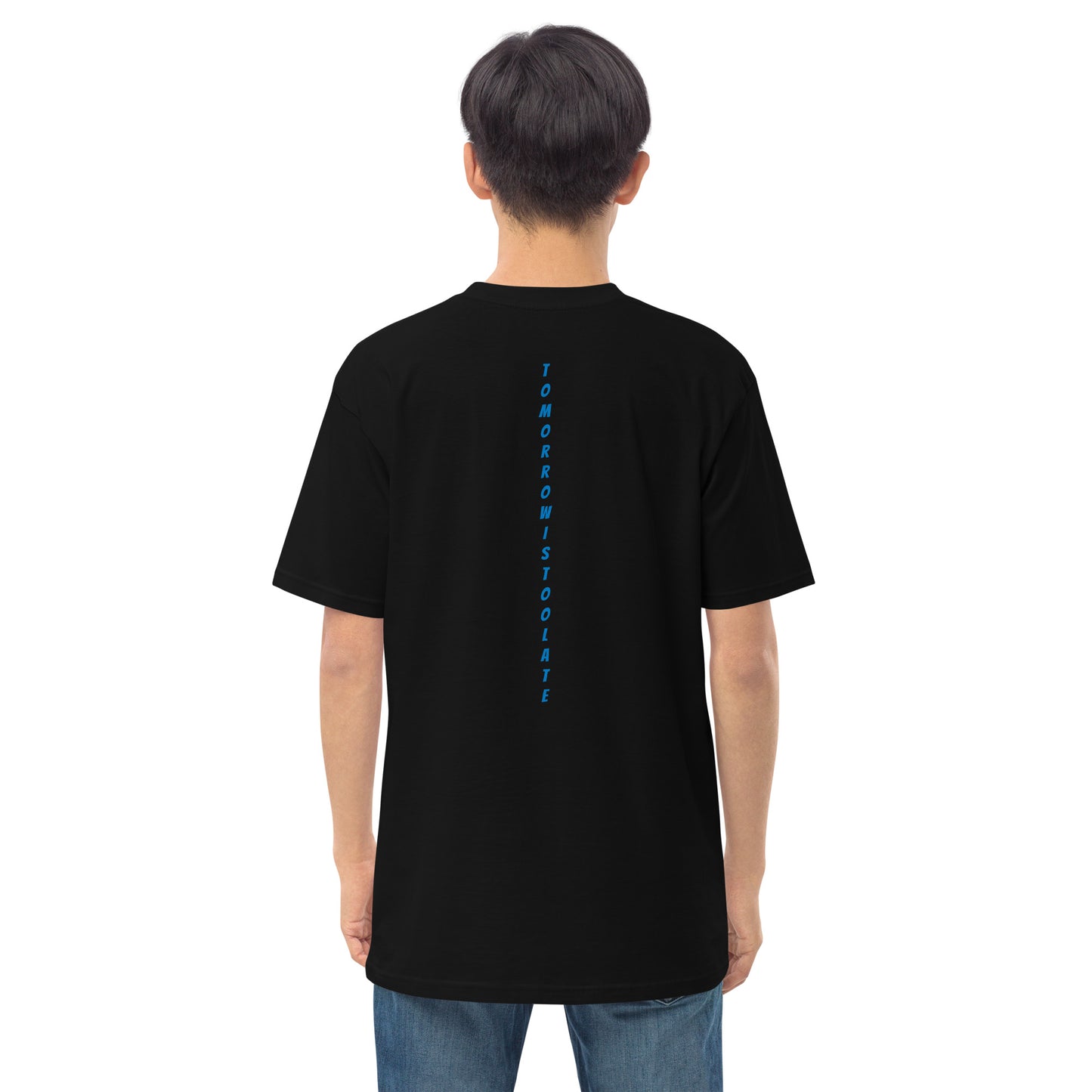 MENS SKITIT TEE BLUE LOGO VERTICAL TITL