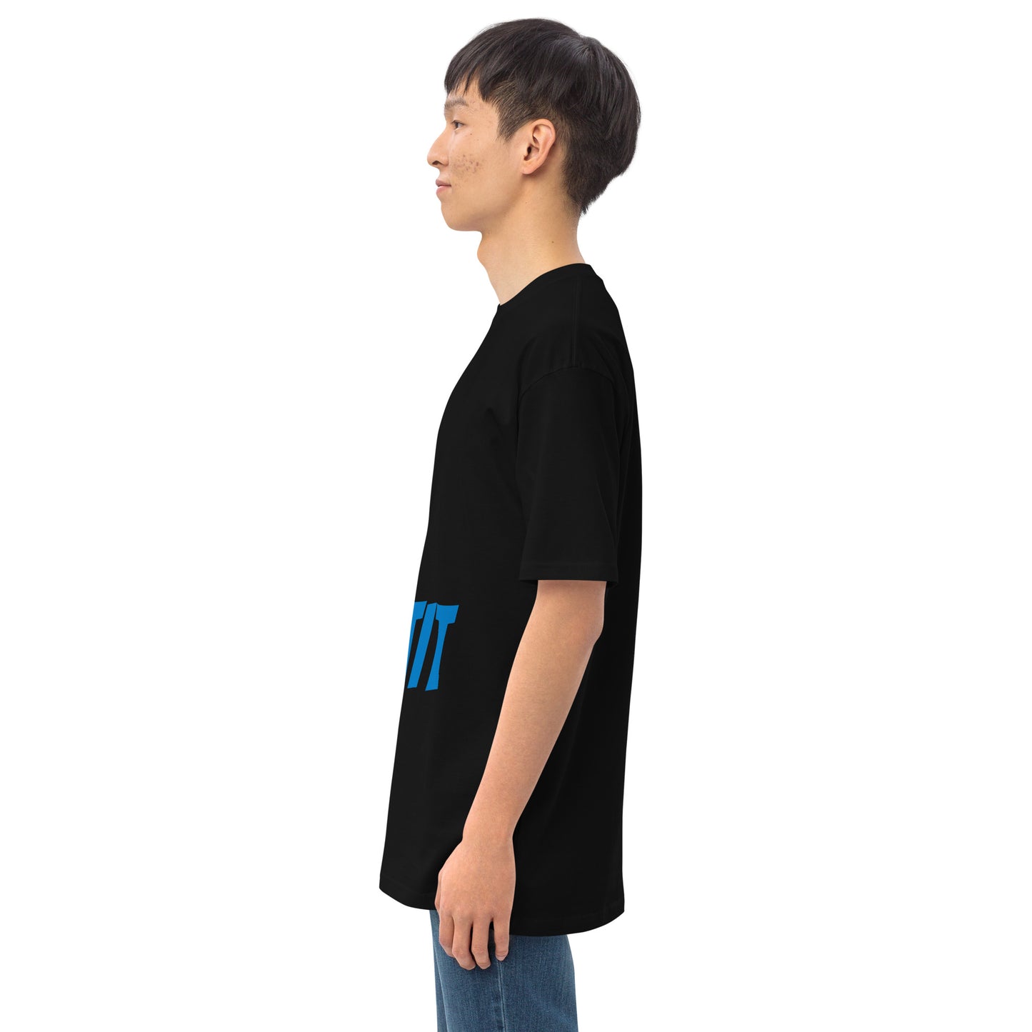 MENS SKITIT TEE BLUE LOGO VERTICAL TITL