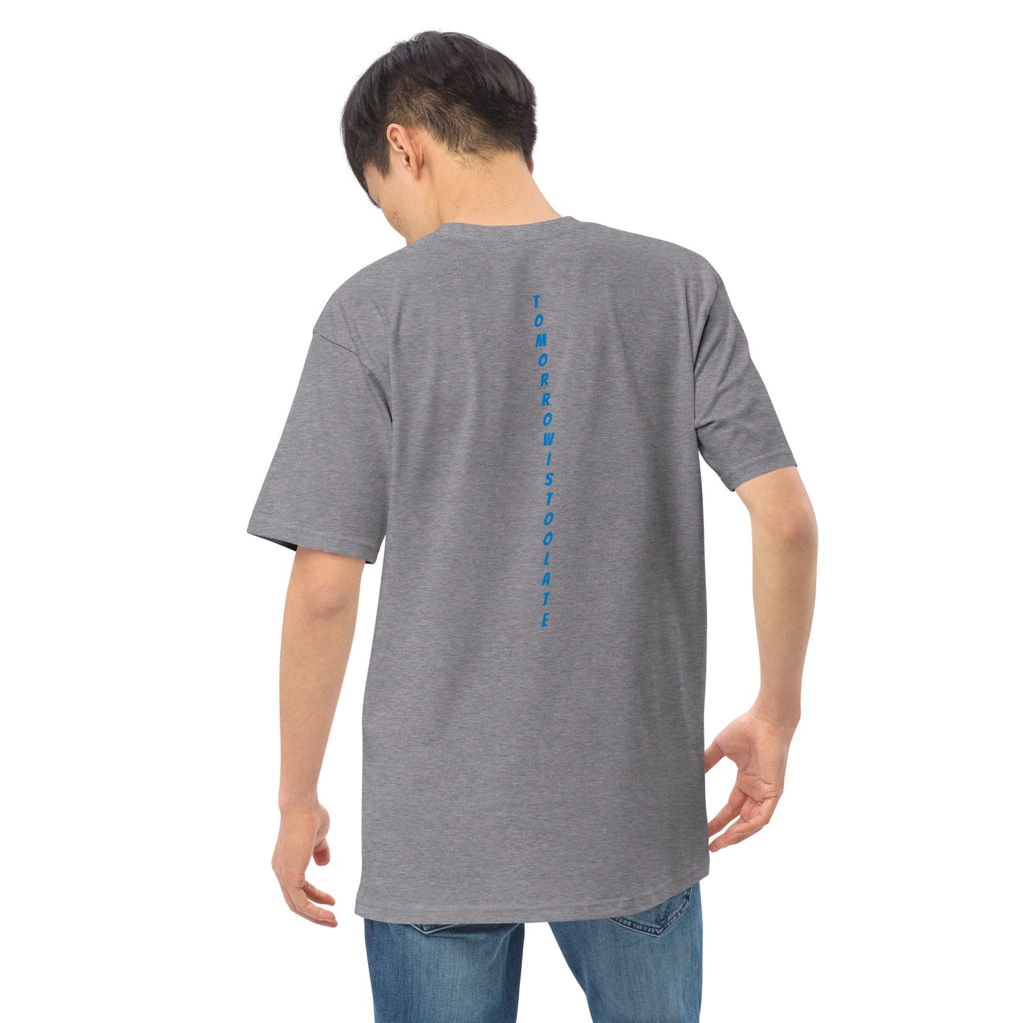 MENS SKITIT TEE BLUE LOGO VERTICAL TITL