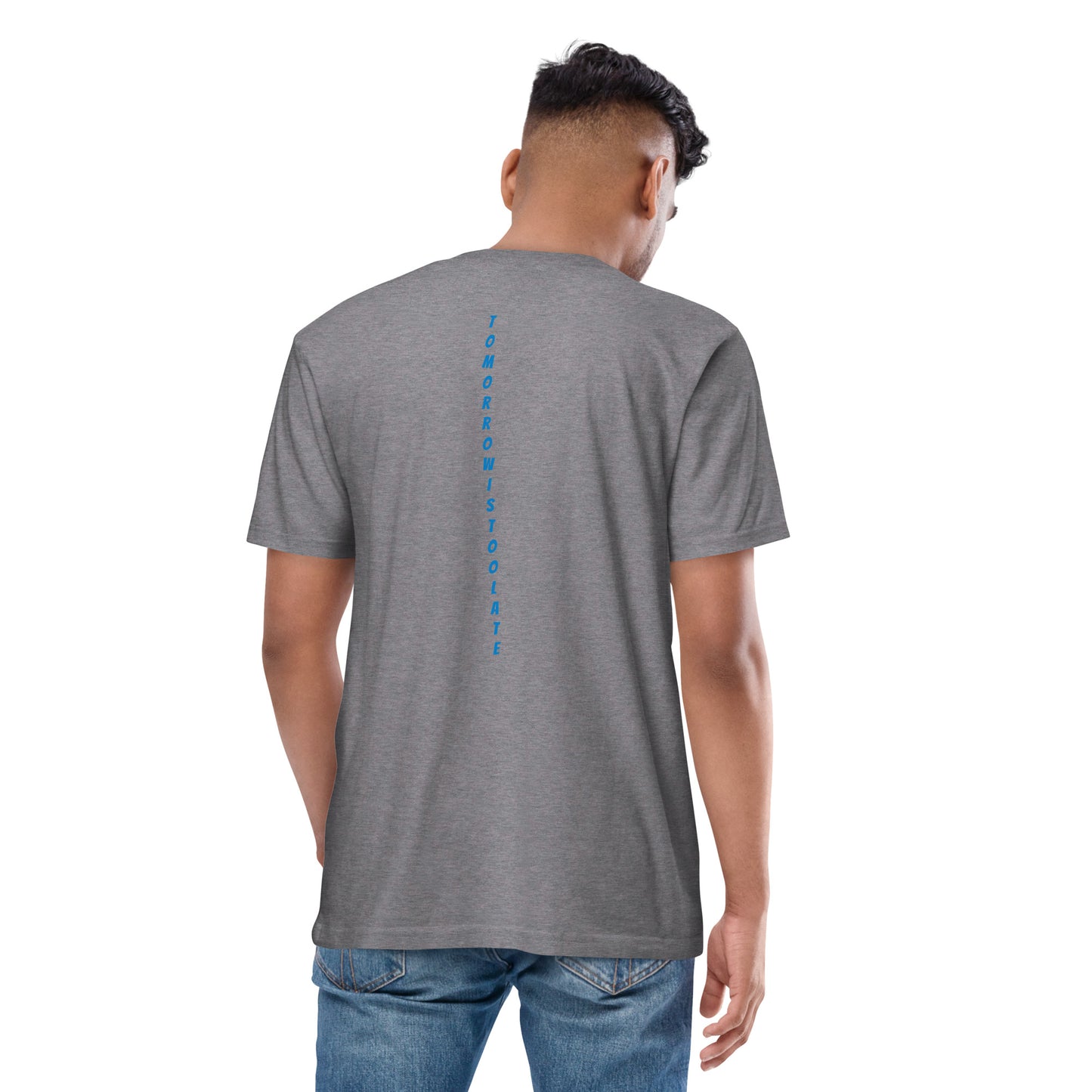 MENS SKITIT TEE BLUE LOGO VERTICAL TITL