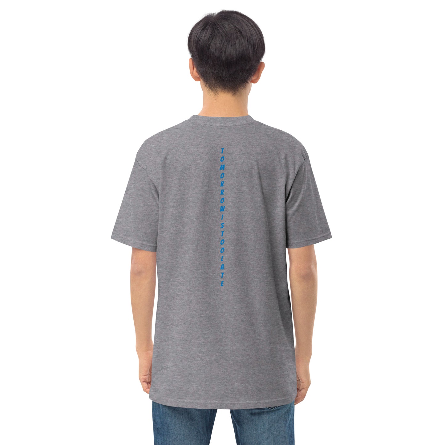 MENS SKITIT TEE BLUE LOGO VERTICAL TITL