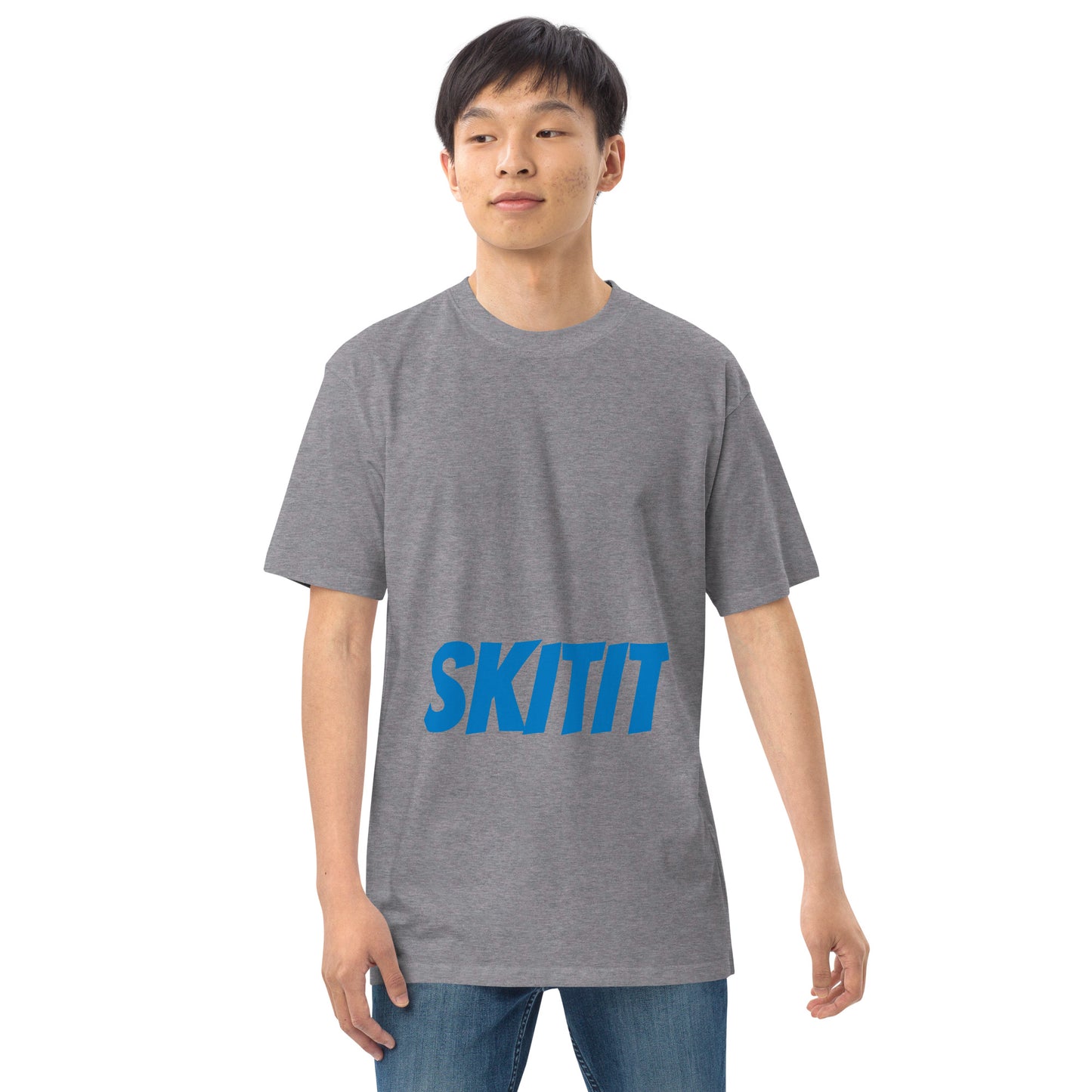 MENS SKITIT TEE BLUE LOGO VERTICAL TITL