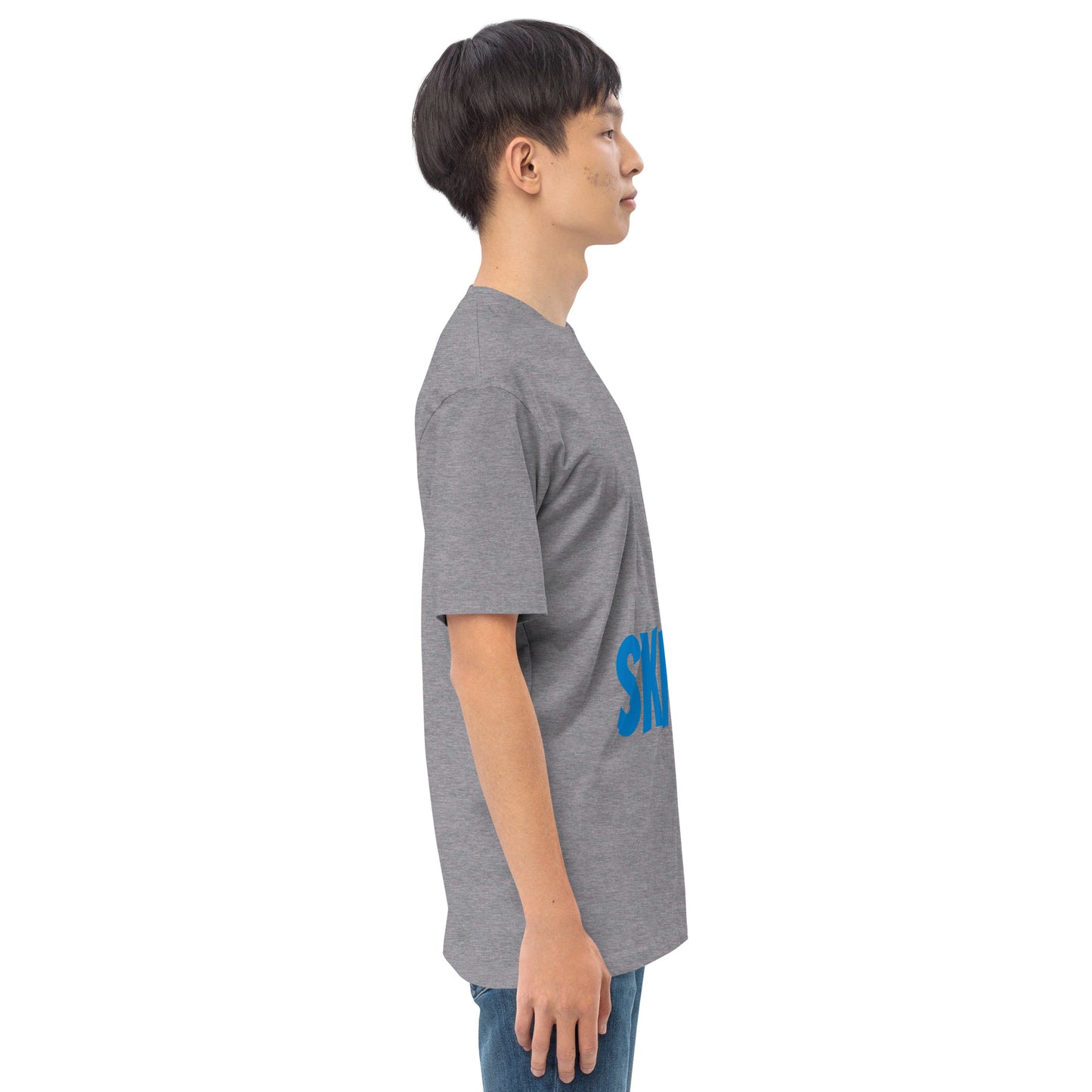 MENS SKITIT TEE BLUE LOGO VERTICAL TITL