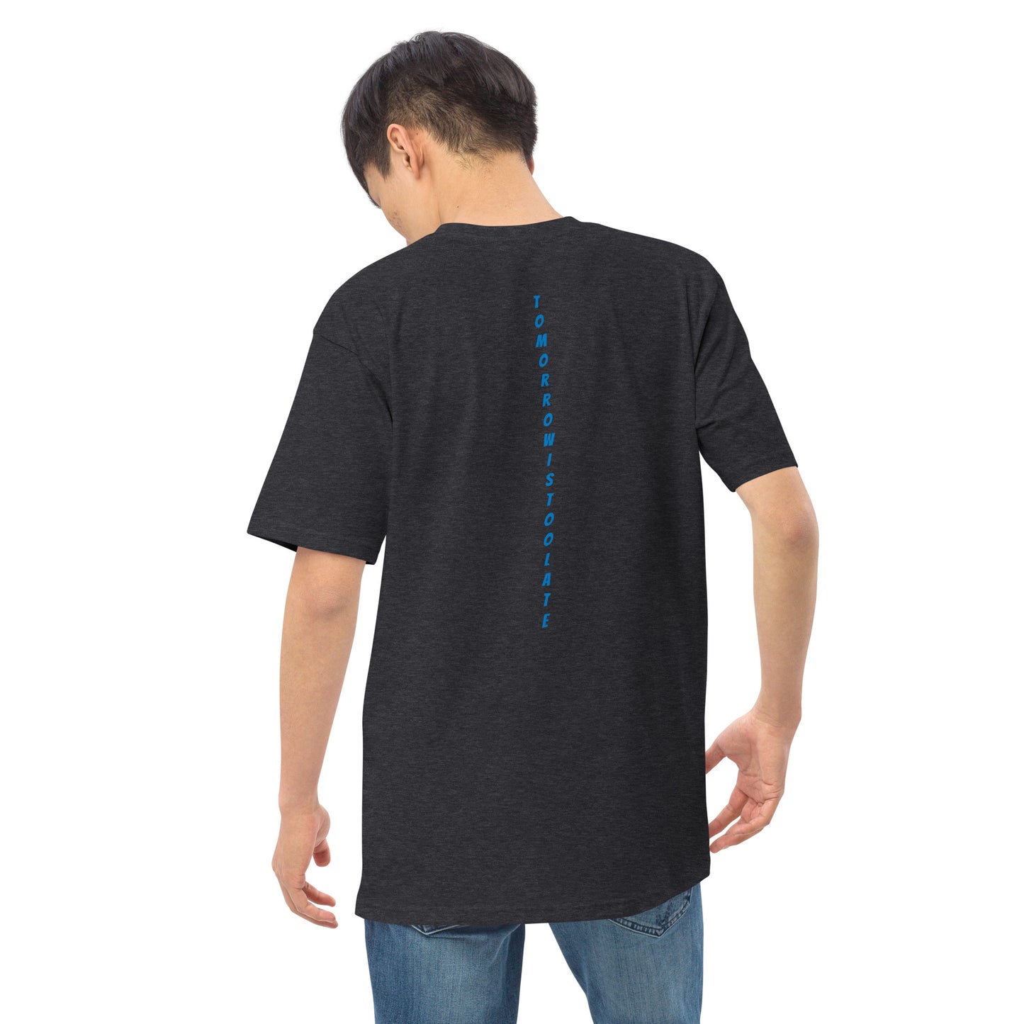 MENS SKITIT TEE BLUE LOGO VERTICAL TITL