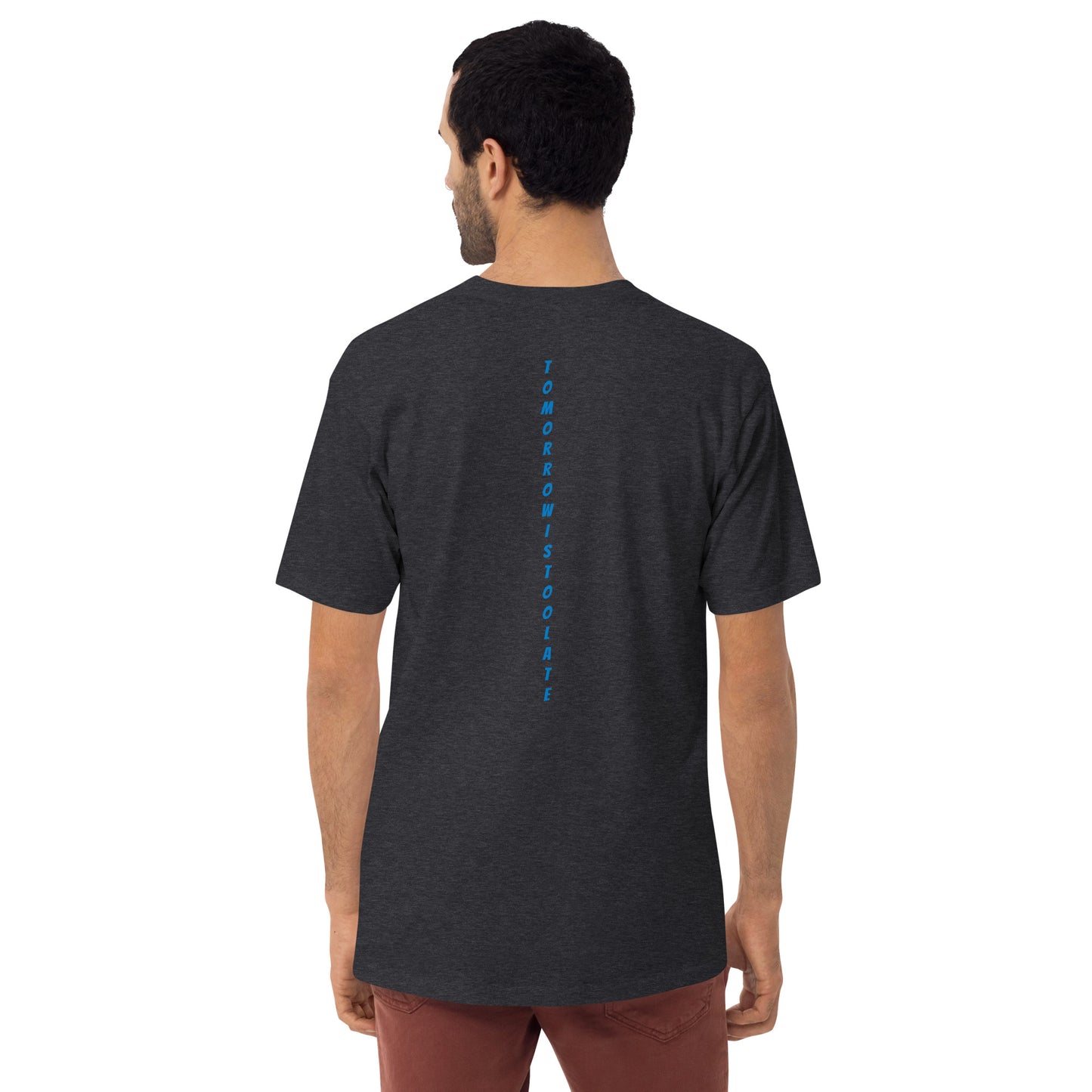 MENS SKITIT TEE BLUE LOGO VERTICAL TITL