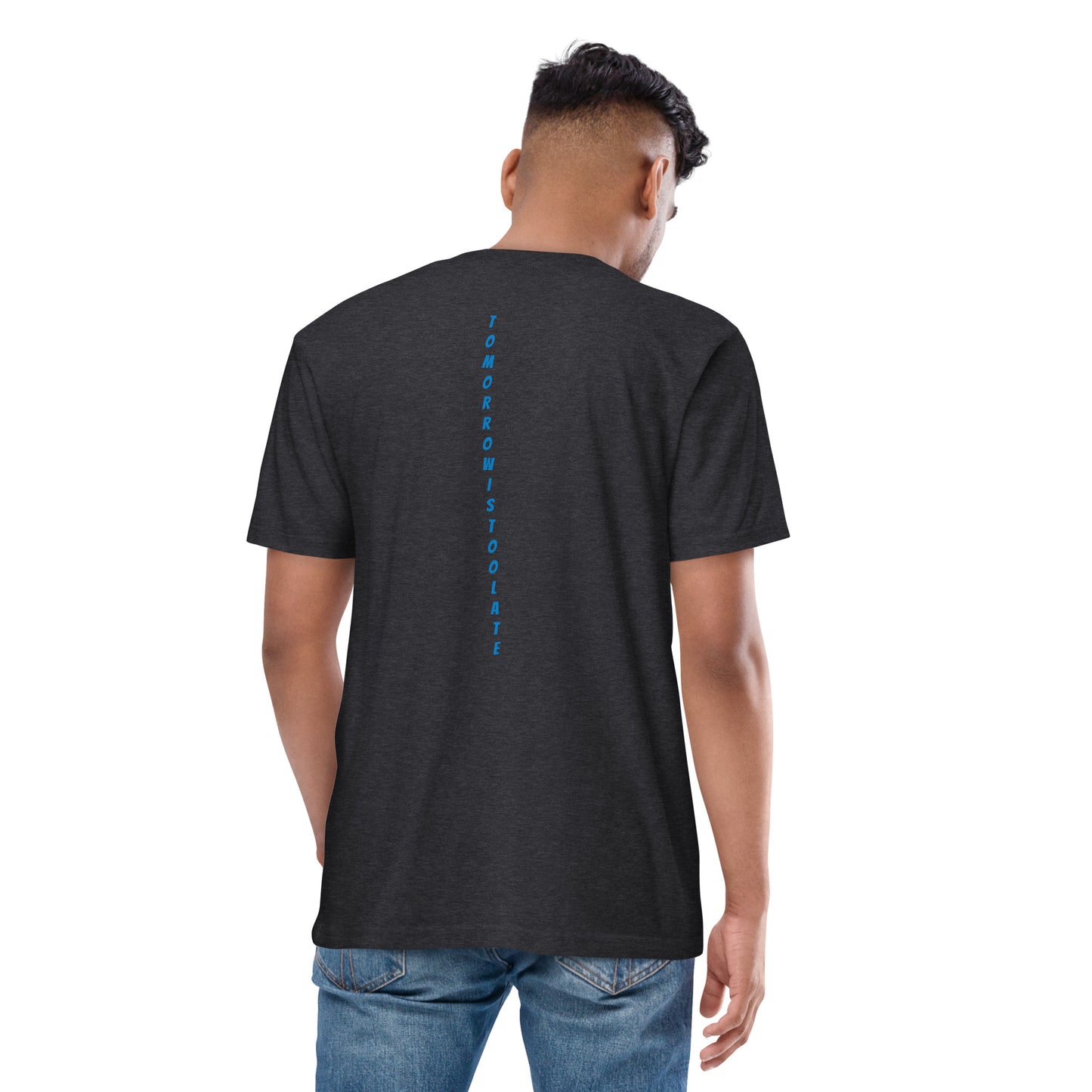 MENS SKITIT TEE BLUE LOGO VERTICAL TITL