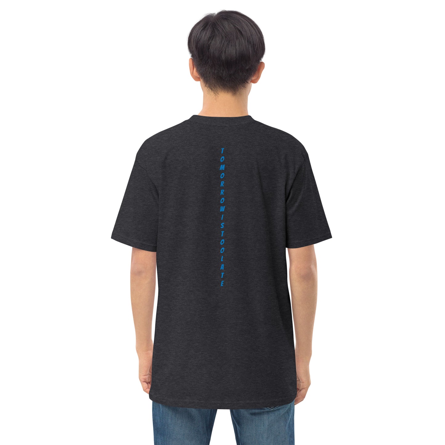 MENS SKITIT TEE BLUE LOGO VERTICAL TITL