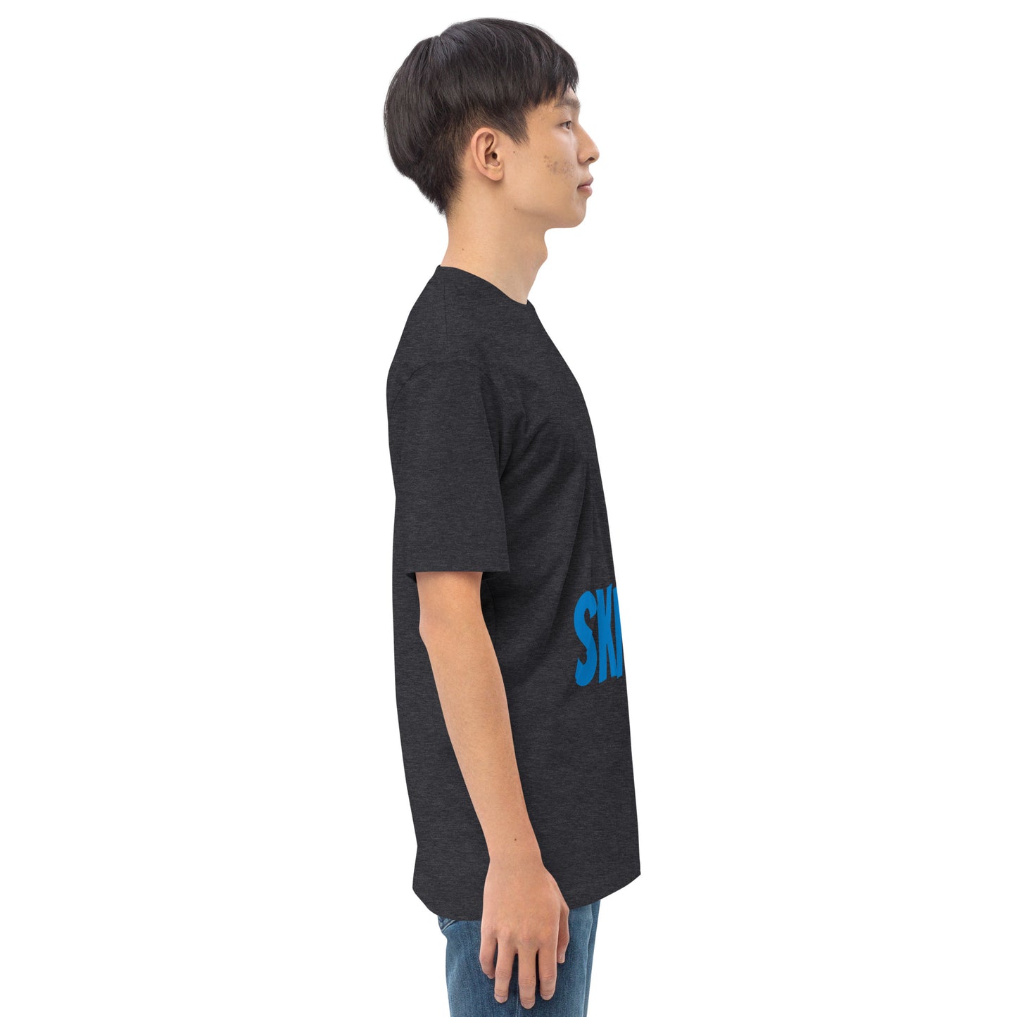 MENS SKITIT TEE BLUE LOGO VERTICAL TITL