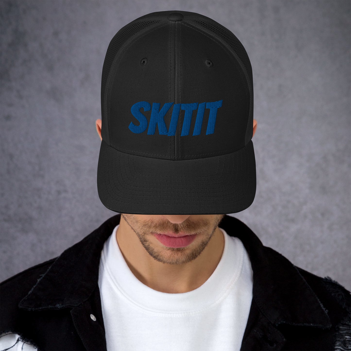 SKITIT TRUCKER BLUE LOGO