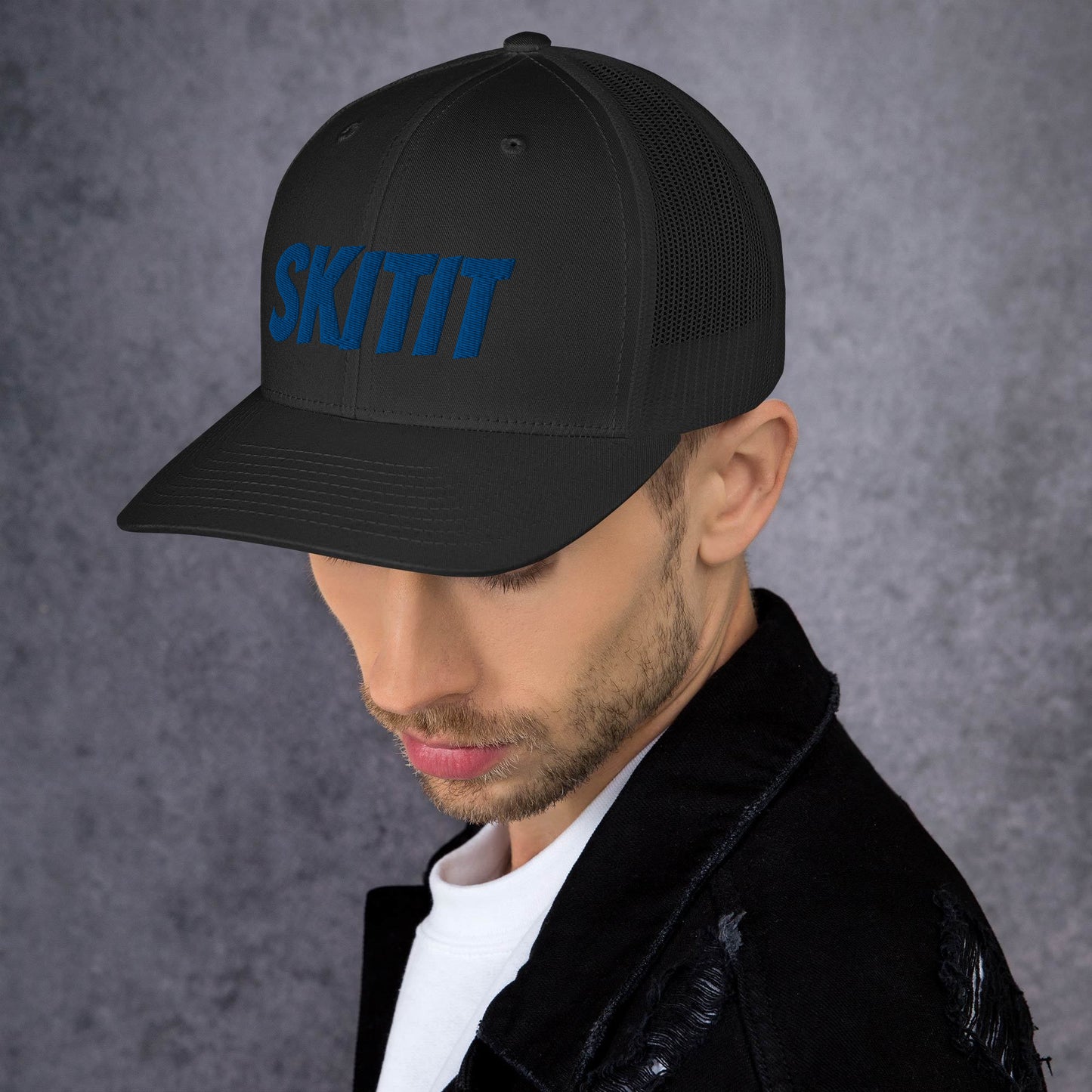 SKITIT TRUCKER BLUE LOGO