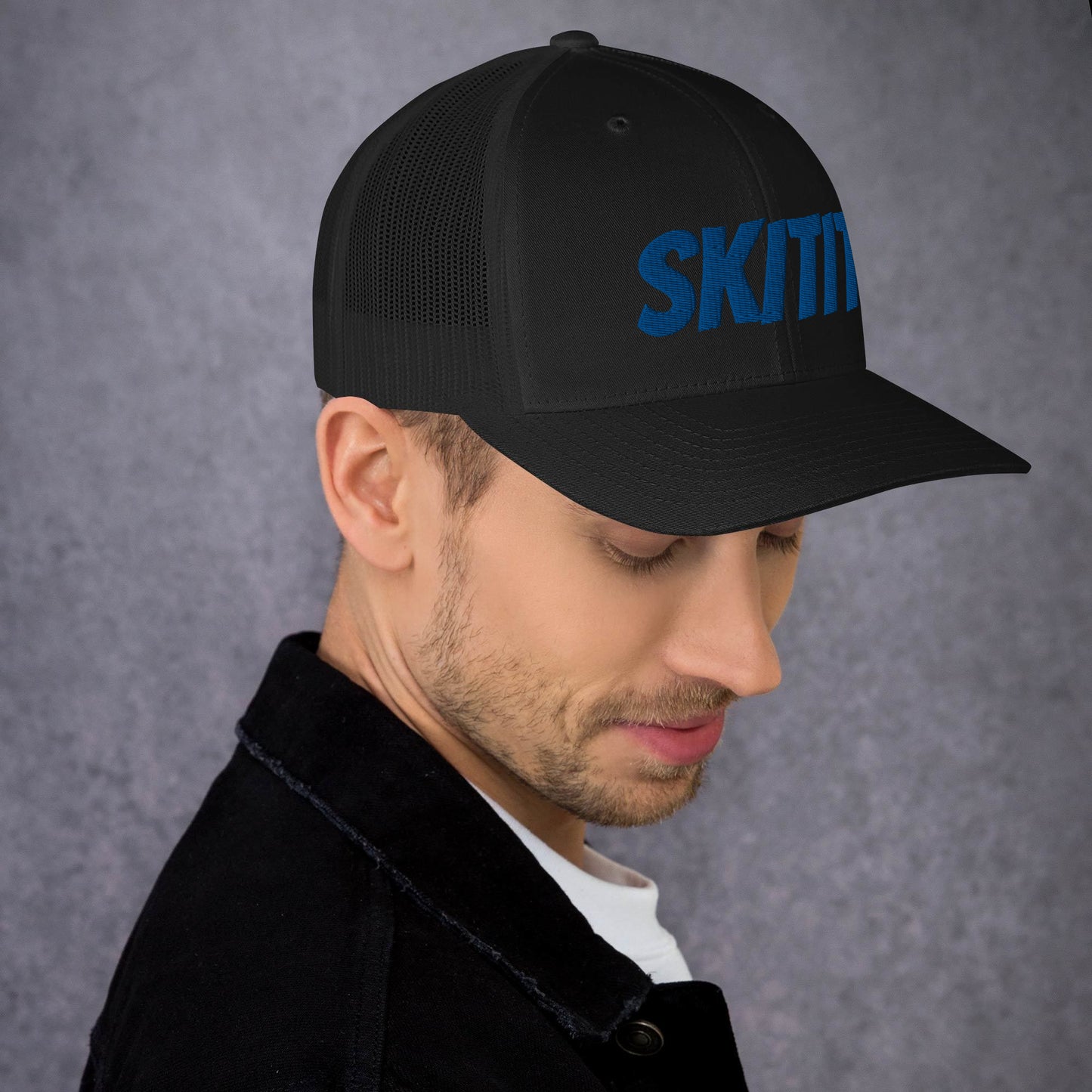 SKITIT TRUCKER BLUE LOGO