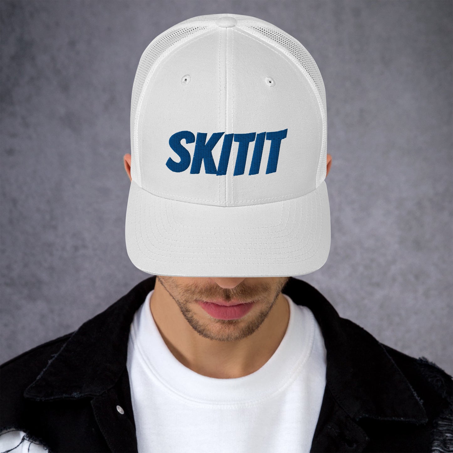 SKITIT TRUCKER BLUE LOGO