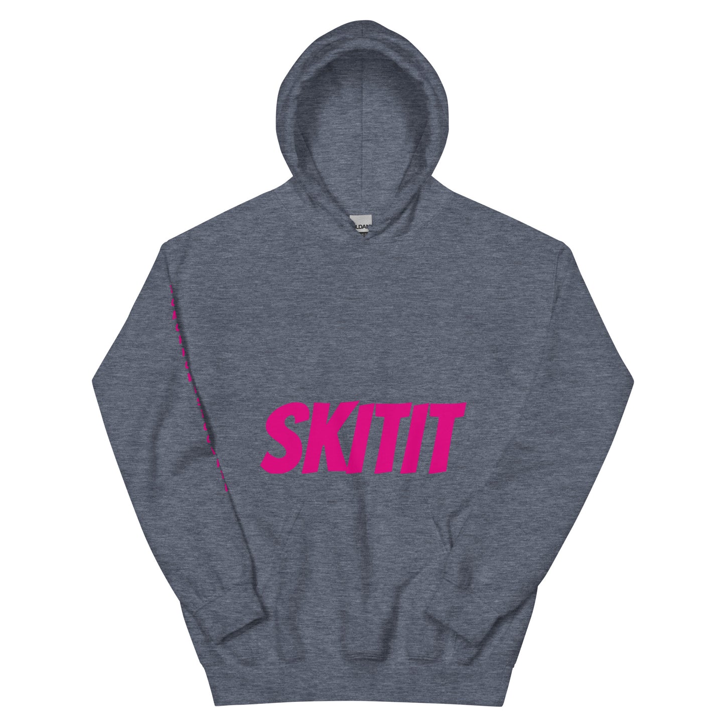 ADULT UNISEX SKITIT HOODIE PINK LOGO PINK ARM TITL