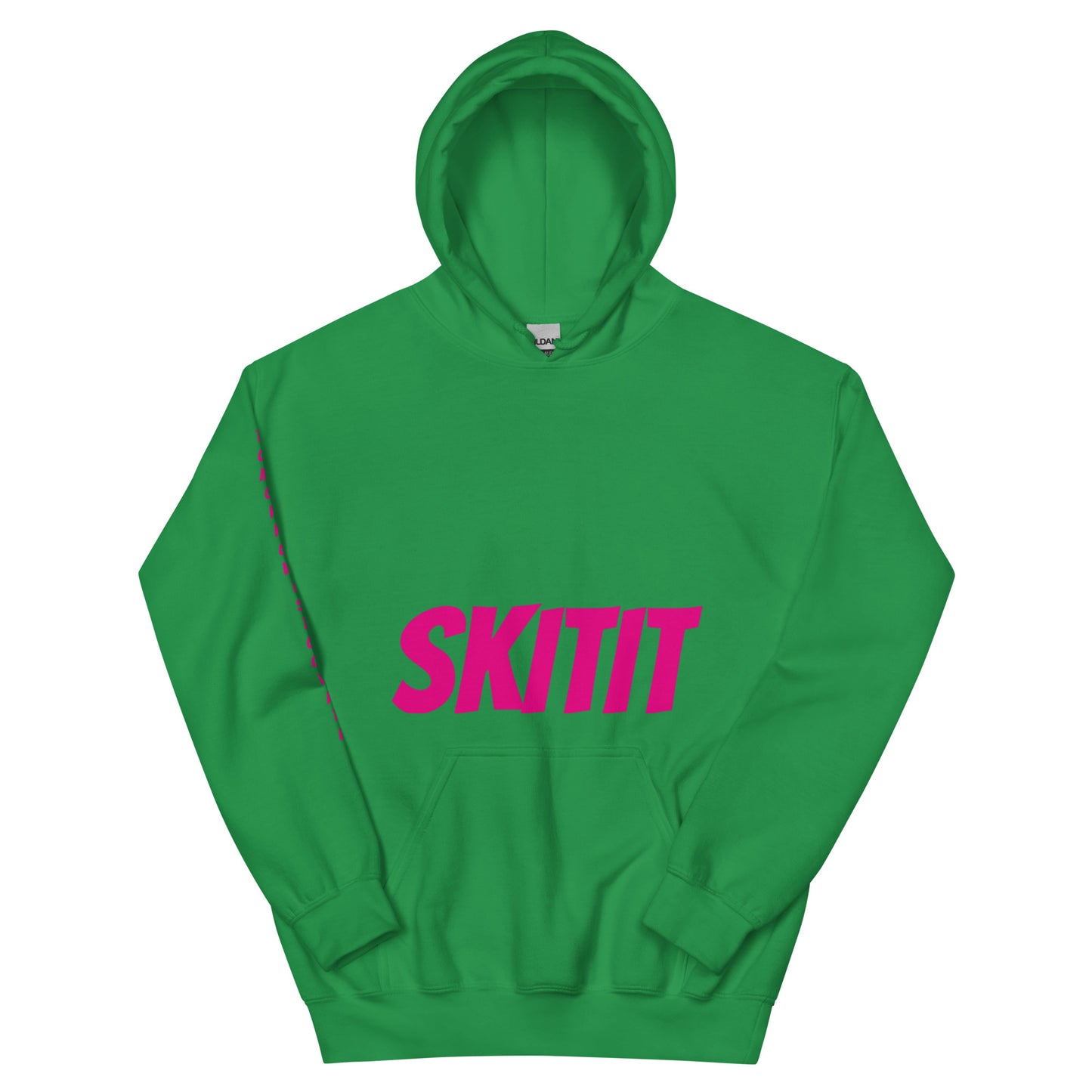 ADULT UNISEX SKITIT HOODIE PINK LOGO PINK ARM TITL