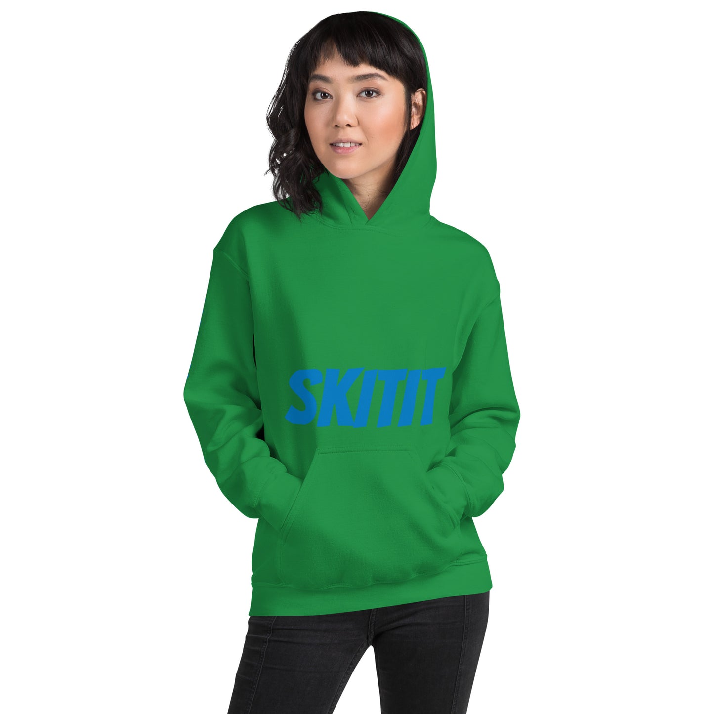 ADULT UNISEX SKITIT HOODIE BLUE LOGO BLUE ARM TITL