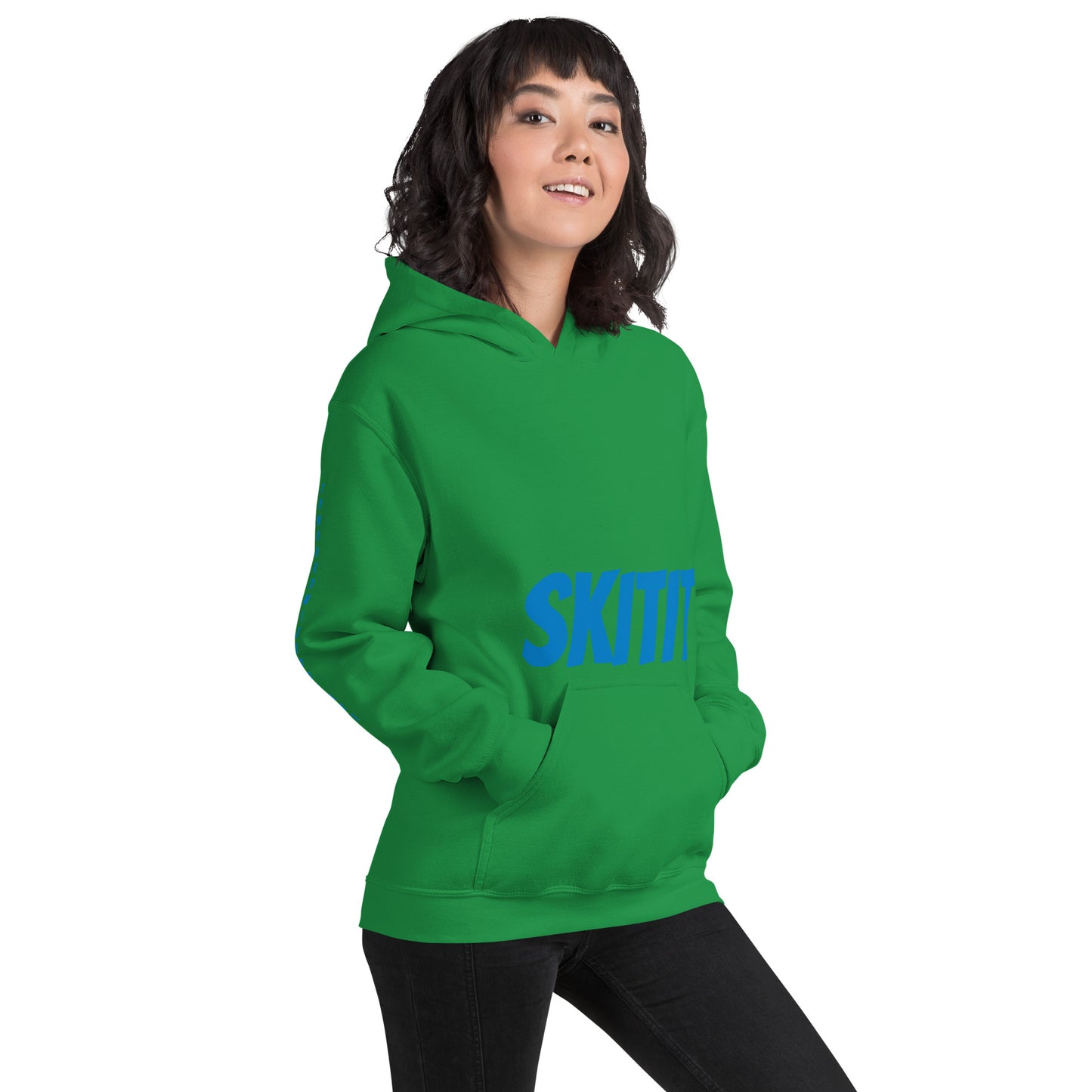 ADULT UNISEX SKITIT HOODIE BLUE LOGO BLUE ARM TITL