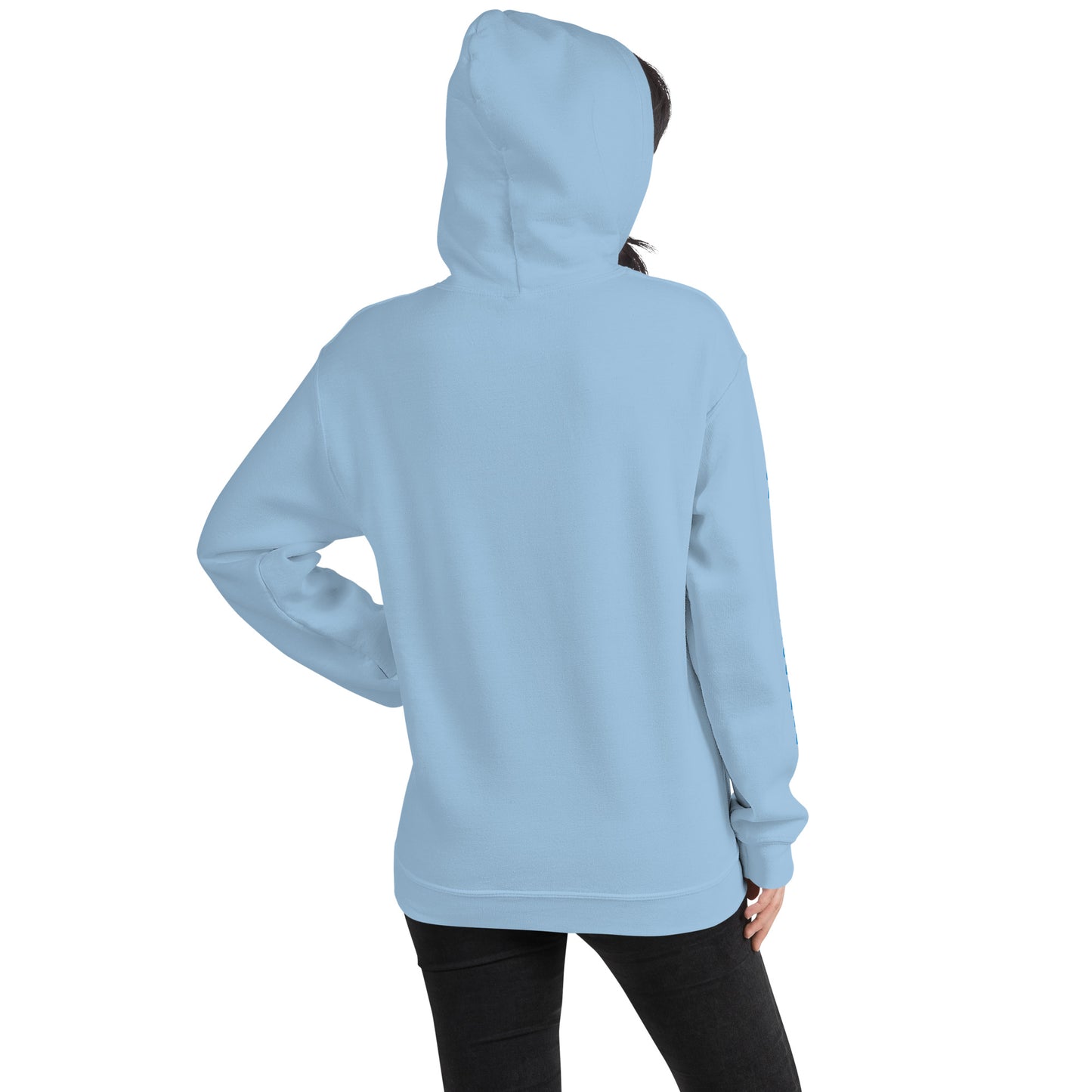 ADULT UNISEX SKITIT HOODIE BLUE LOGO BLUE ARM TITL