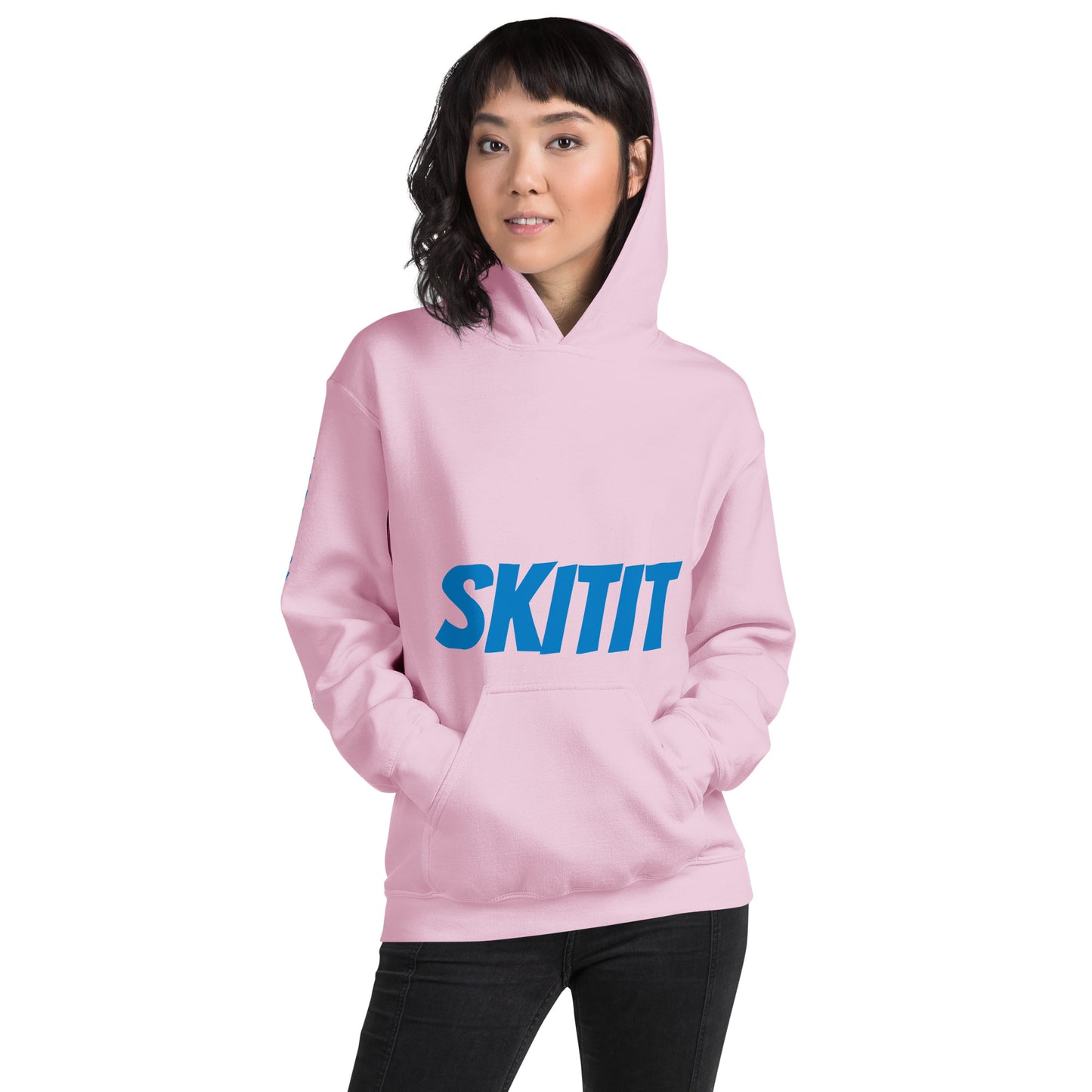 ADULT UNISEX SKITIT HOODIE BLUE LOGO BLUE ARM TITL