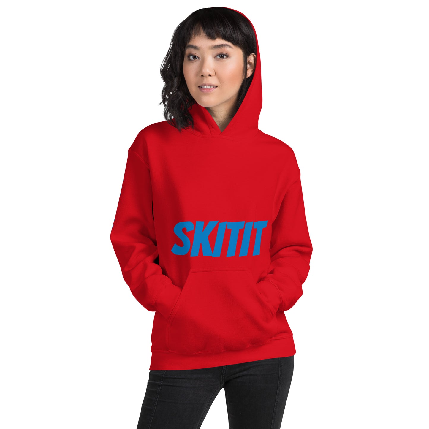 ADULT UNISEX SKITIT HOODIE BLUE LOGO BLUE ARM TITL