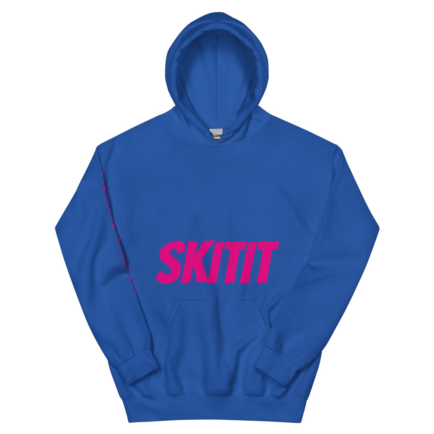 ADULT UNISEX SKITIT HOODIE PINK LOGO PINK ARM TITL