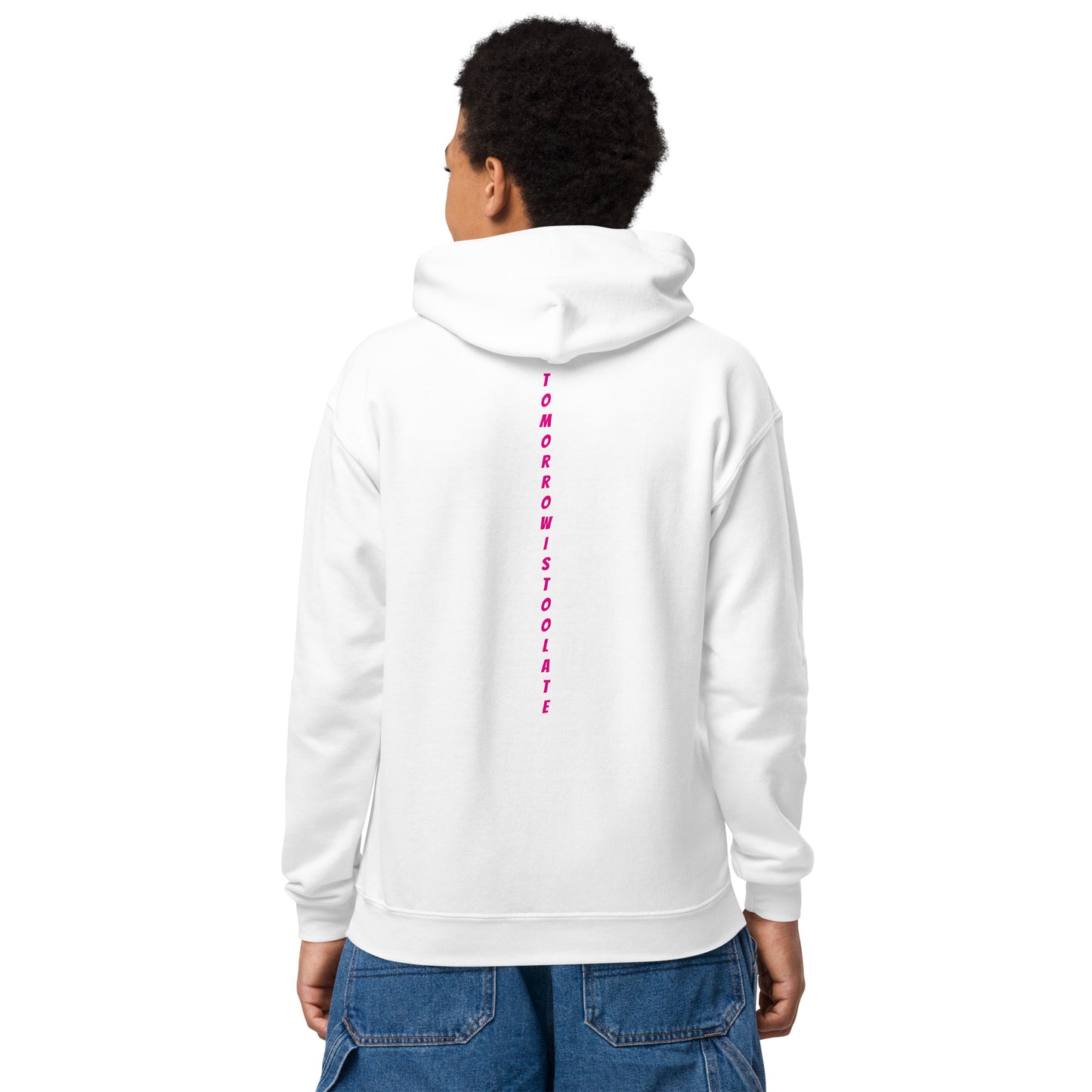 YOUTH SKITIT HOODIE PINK LOGO